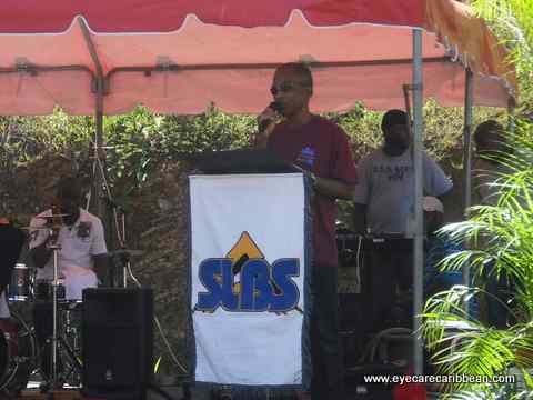 Mr Anthony Avril giving the welcome speech